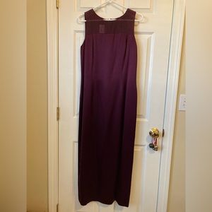 NWT August Silk plum/wine gown/formal dress, silk charmeuse.  Size 10 US/14 UK.